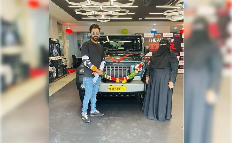 Indian Fast Bowler Mohammed Siraj Takes Delivery Of The Mahindra Thar Gifted By Anand Mahindra