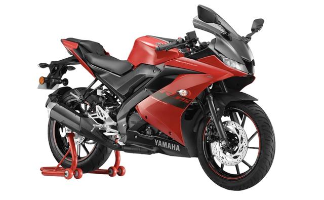 The new Metallic Red paint scheme will be sold alongside the three existing colours on offer - Racing Blue, Thunder Grey and Dark Knight - on the Yamaha YZF-R15 V3.0.