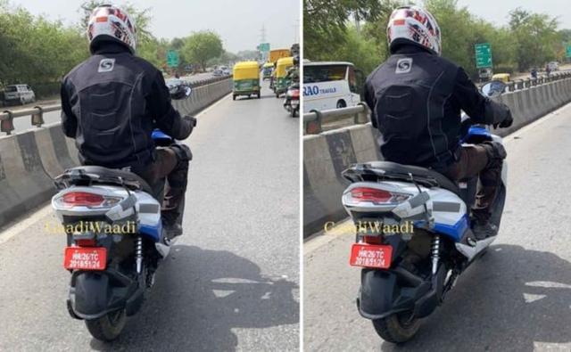 Suzuki has stepped up the testing of the electric Burgman Street in India. The scooter has been spied testing before as well, with the same setup and colour schemes.