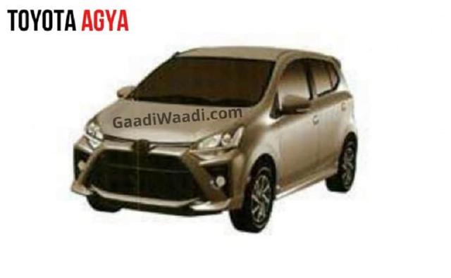A new image leaked online indicates that Toyota Motor Corporation has filed a design patent for the Agya hatchback in India.