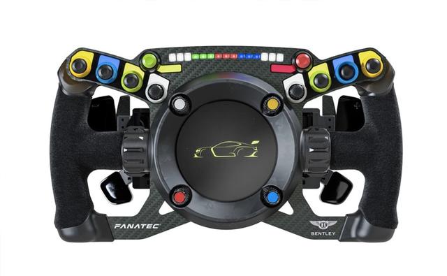 The centre of the GT3 steering wheel is given over to a circular digital display that offers the driver vital telemetry and information about their performance