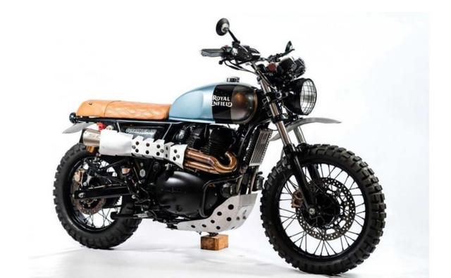 The custom 650 cc scrambler built by Argentina-based STG Tracker and joins the long list of one more custom scrambler based on the RE Interceptor 650.