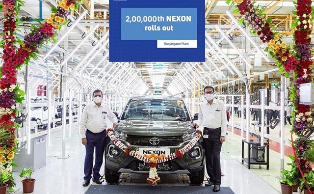 Home-grown automaker Tata Motors has announced rolling out the 2,00,000th Nexon subcompact SUV from its Ranjangaon facility, near Pune, Maharashtra. The company claims that it was able to achieve this production milestone while adhering to Covid 19 safety protocols and hygiene norms.