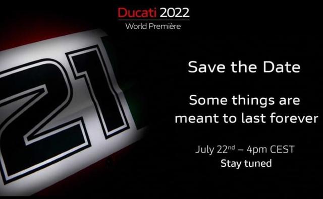 The special edition motorcycle is expected to be a Ducati Panigale V4 S, and will be unveiled on July 22, 2021.