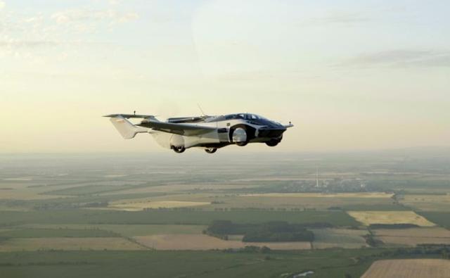The AirCar Prototype 1 is equipped with a 160 horsepower BMW engine with fixed-propeller and a ballistic parachute.