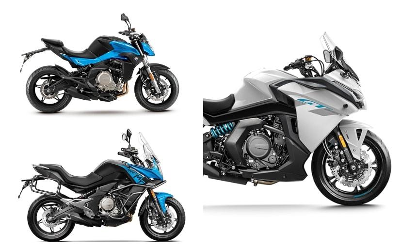 Bookings for the CFMoto 650 cc range comprising the 650 NK, 650 MT, and the 650 GTare open at dealerships for a token amount of Rs. 5,000.