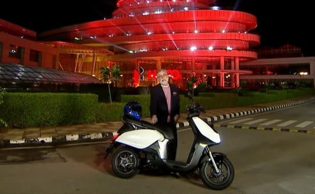 Dr Pawan Munjal, chairman, managing director and CEO, Hero MotoCorp teased the upcoming electric scooter at the livestream of company's tenth anniversary celebrations.