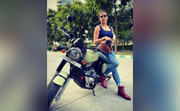Actor Gul Panag Brings Home The Jawa Forty Two