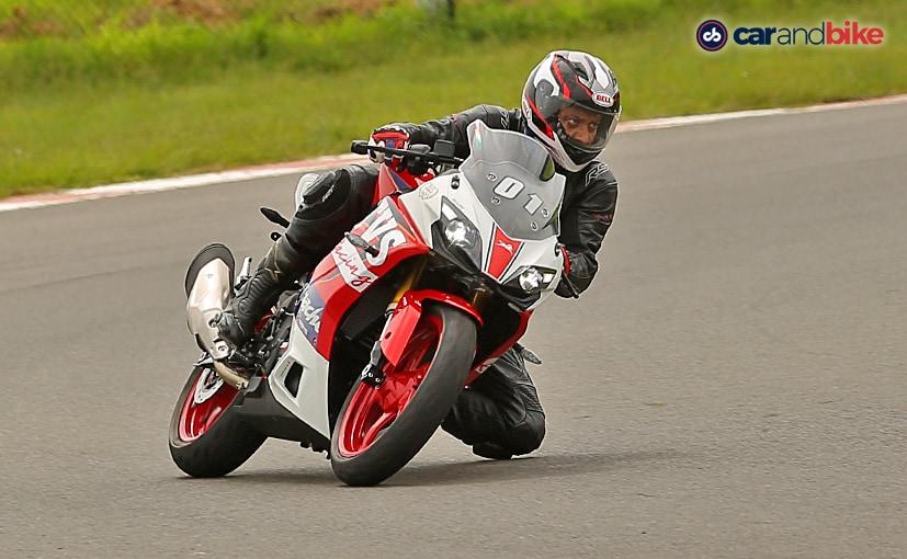 We ride the new TVS Apache RR 310 Built To Order, with the optional Performance kits, with fully adjustable suspension, at the Madras Motor Race Track.