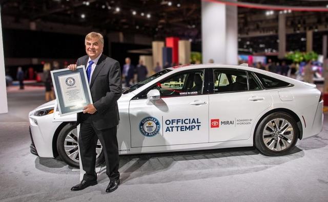 The 2021 Toyota Mirai completed a 1360 km trip on a single, five-minute fill-up during a roundtrip tour of Southern California as it set the Guinness World Record for the longest distance travelled by an FCEV without refuelling.
