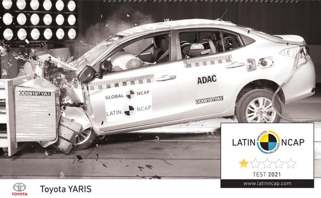 टोयोटा यारिस को लेटिन एनकैप क्रैश टेस्ट में सुरक्षा के लिए मिली 1 सितारा रेटिंग