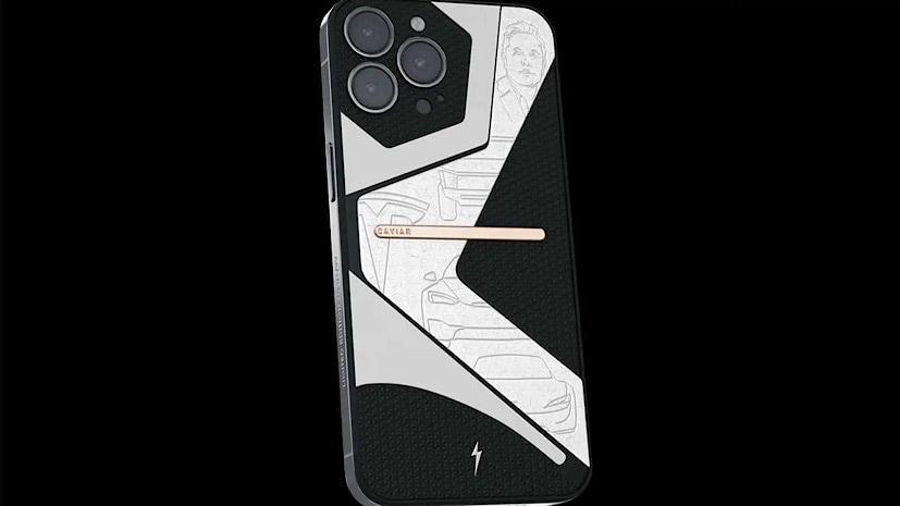 Custom iPhone 13 By Caviar Has Melted Tesla Parts & Elon's Portrait