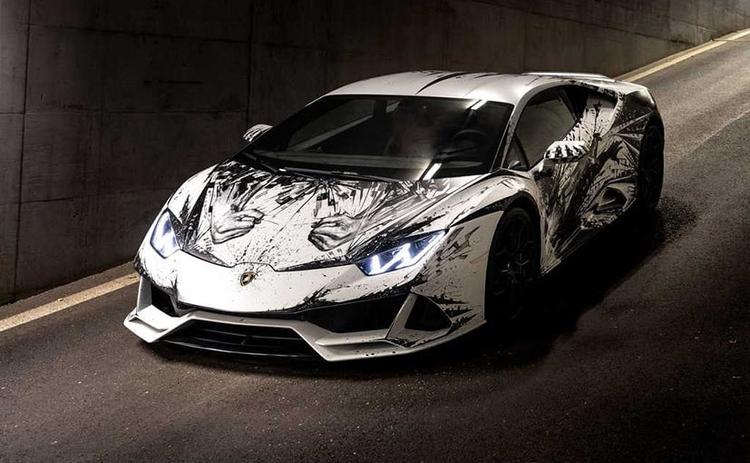 The art car depicts the fusion between man and bull - Lamborghini's iconic symbol.