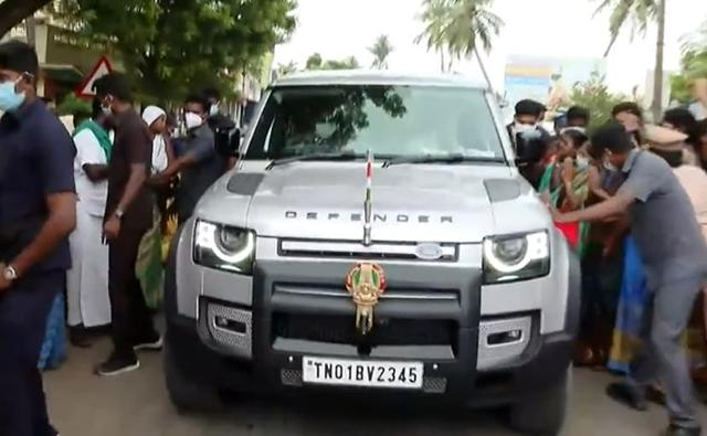 Tamil Nadu's Chief Minister, Muthuvel Karunanidhi Stalin, popularly known as M.K. Stalin, seen using his new Land Rover Defender SUV as part of his convoy that recently visited all the flood-affected areas in and around Chennai.