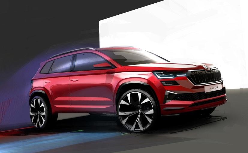 2022 Skoda Karoq Facelift Previewed In New Design Sketches; Global Debut This Month