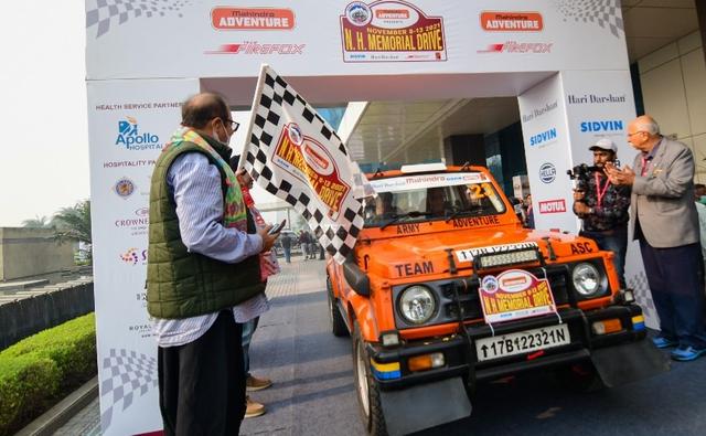 The 100 car field kicked off from Greater Noida and will be retracing their steps through the original route of the Himalayan Rally.
