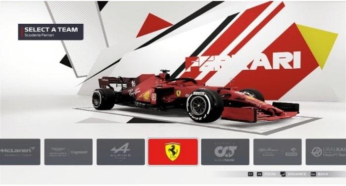 Top F1 Game Cars