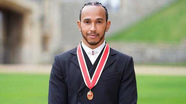 Hamilton was knighted by Prince Charles at Windsor Castle.