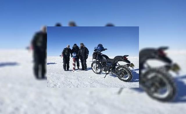The expedition-ready Royal Enfield Himalayan successfully completed the 90-degree South Quest as it made the journey to reach the South Pole in Antartica.