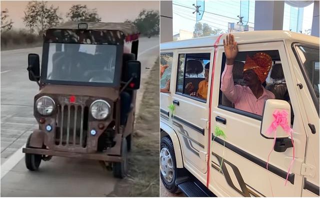 Man Gets A New Bolero From Anand Mahindra In Exchange For Vehicle Built Using Abandoned Parts