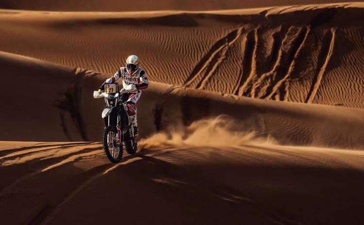 Hero's Joaquim Rodrigues continued his fantastic run and finished the stage at P6 while teammate Aaron Mare led a pack of 4-5 riders during Stage 7 through a long section of heavy dust and rocks at Dakar 2022.