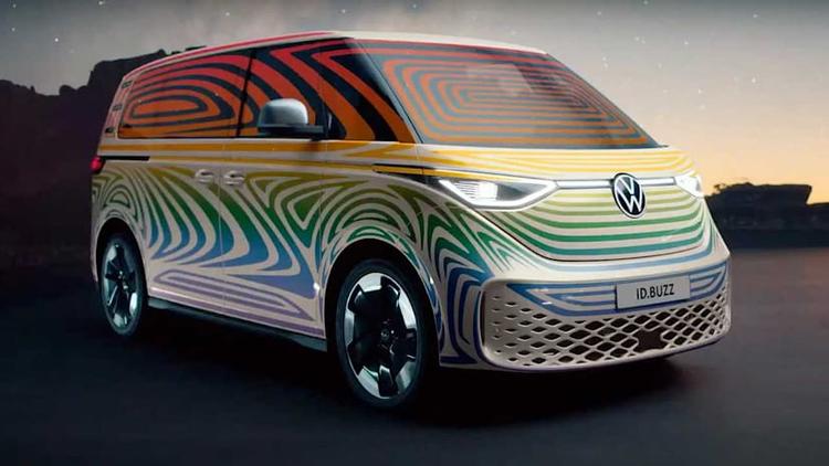 The Volkswagen ID.Buzz is a modern electric take on the VW Van from the 60s and 70s