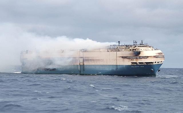 In a statement, ship manager Mitsui O.S.K. Lines Ltd (MOL) said the Felicity Ace remained stable, and the smoke that for days billowed from the vessel, adrift around 170 km southwest of the Azores, had stopped.