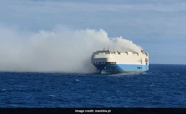 The Felicity Ace ship, carrying around 4,000 vehicles including Porsches, Audis and Bentleys, some electric with lithium-ion batteries, caught fire in the middle of the Atlantic Ocean on Wednesday. The 22 crew members on board were evacuated on the same day.