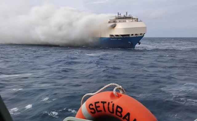 Fire Dies Down On Ship Carrying VW Group Luxury Cars, With Little Left To Burn