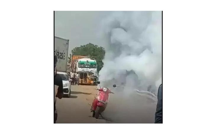 Pure EV Electric Scooter Catches Fire In Chennai