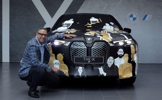 The one-off iX - 'The Future is Born of Art' car is designed by artist Faiza Hasan, and inspires artists to envision a creative sustainable future.