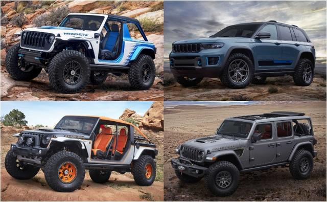 The concepts are based on the Wrangler, Gladiator and new Grand Cherokee with changes including changes to the SUVs length and wheelbase and mechanical upgrades.
