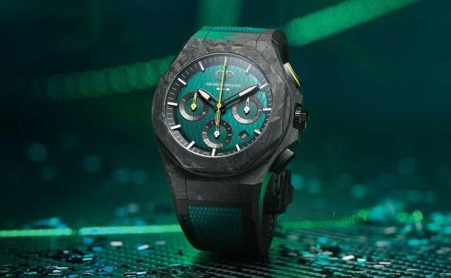 The Laureato Absolute Chronograph Aston Martin F1 Edition is Girard-Perregauxs first watch to use a titanium-carbon fibre blended case and is limited to just 306 units.