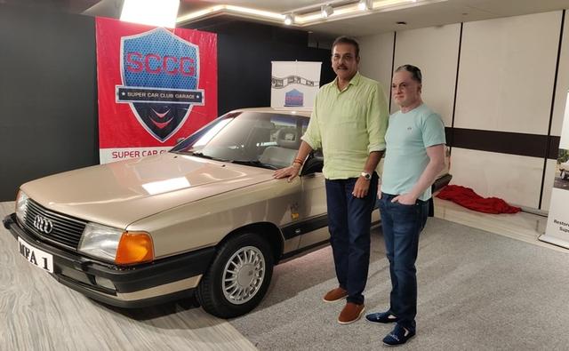 Ravi Shastri's iconic Audi 100, which he won in 1985 at the Benson and Hedges World Championship of Cricket in Australia, was fully resorted by industrialist Gautam Singhania Super Car Club Garage (SCCG).