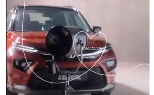 An image shared on social media reveals the front styling of Toyotas upcoming compact SUV.