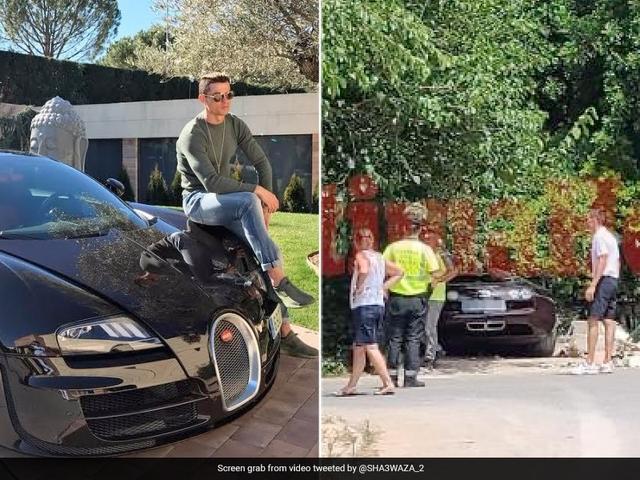 Cristiano Ronaldo's $2.1 Million Bugatti Crashes In A House In Spain