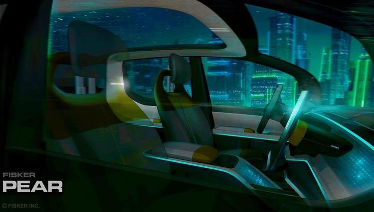 Fisker Pear compact EV is expected to be in production from 2024 onwards, and Henrik Fisker has teased the interior of the compact EV crossover.