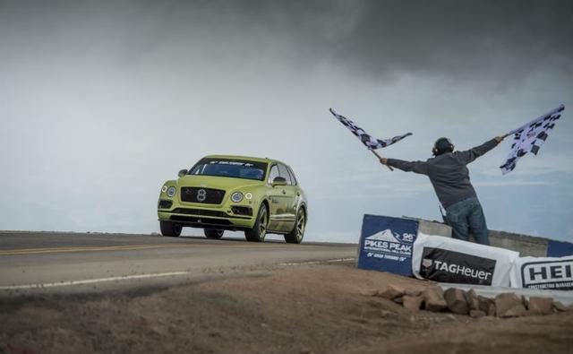 The Bentley Bentayga has set the record for a production SUV at the Pikes Peak International Hill Climb. Driven by two-time champion Rhys Millen (NZ), the Bentayga completed the 19.99 kilometre course in just 10:49.9s - taking nearly two minutes off the previous record by averaging 107 kmph. Climbing almost 5,000 ft through 156 corners, the Bentayga deployed its unique combination of a 600 bhp, 900 Nm W12 engine, adaptive air suspension, active electric 48V anti-roll control and carbon ceramic brakes and set a benchmark at the Pikes Peak Hill Climb Challenge.