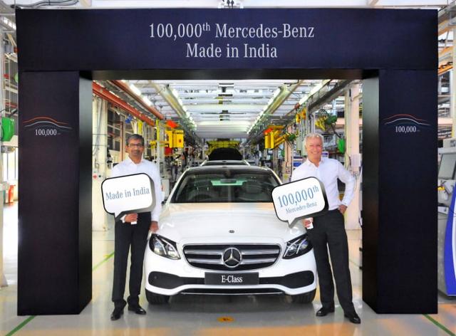 Founded in 1994, Mercedes-Benz India, currently India's largest luxury automaker has crossed an important production milestone by making its 1,00,000th car in India. The German automaker assembles a wide variety of cars in India and unsurprisingly, the 1,00,00th car to be made was its most popular offering in the country, the E-Class. In particular, the car was an E220d, which is the most popular variant in the E-Class lineup in India and is available exclusively in the long wheelbase specification as is the case with the E-Class family sold here. Mercedes-Benz also makes the likes of the C-Class, CLA-Class and the range topping S-Class both in standard and Maybach form in India.