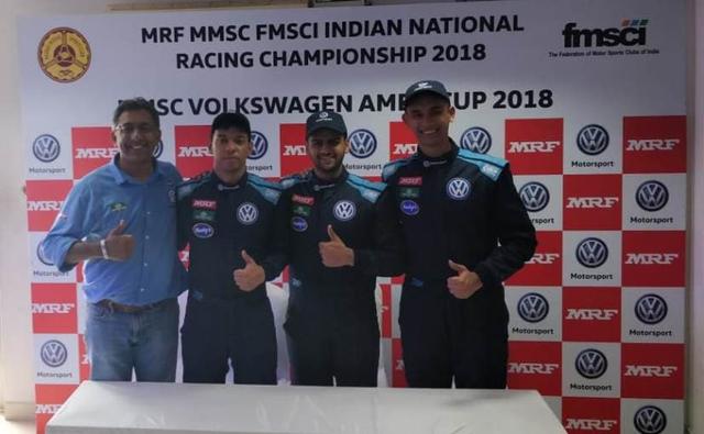 Leading the points table, Dhruv Mohite took his first win of the weekend in Round 3 of the 2018 Volkswagen Ameo Cup at the Madras Motor Race Track (MMRT) in Chennai. The Kolhapur-based driver started the race on pole position and maintained his lead throughout the eight lap race.