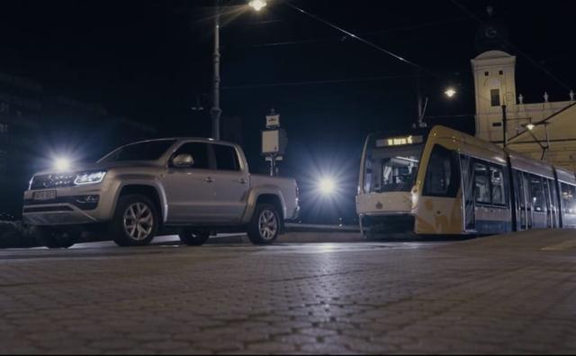 With an aim to show the Volkswagen Amarok pickup's engine prowess and towing capability, VW Hungary has released a new promo video where the pickup truck is shown pulling a 49-tonne tram.