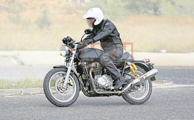 An almost production-ready version of the new Royal Enfield 750 cc twin-cylinder motorcycle has now been spotted testing in the UK, just days after the new 750 cc parallel-twin Royal Enfield was spotted testing in India. Although there are no new pictures of the new bike, MCN reports that a finished version of the new Royal Enfield model - to be called the Continental GT750 - was spotted testing in the UK. The bike was spotted testing in Spain last year and is expected to be launched within the next few months.