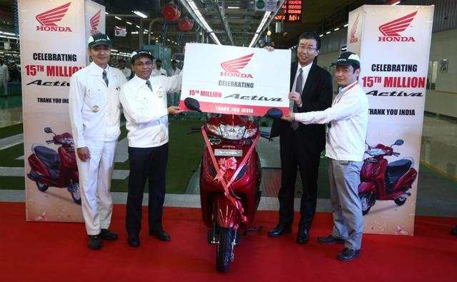 Honda Two Wheelers has rolled out the 15 millionth Activa off the assembly line at its Vithlapur plant in Gujarat. The Activa is the first ever two-wheeler in India to reach the mark.