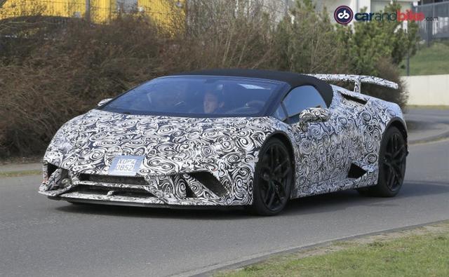 The drop-top version of the Lamborghini Huracan Performante was spotted testing in Germany. We believe that Lamborghini will launch the same at the end of 2017 or so.