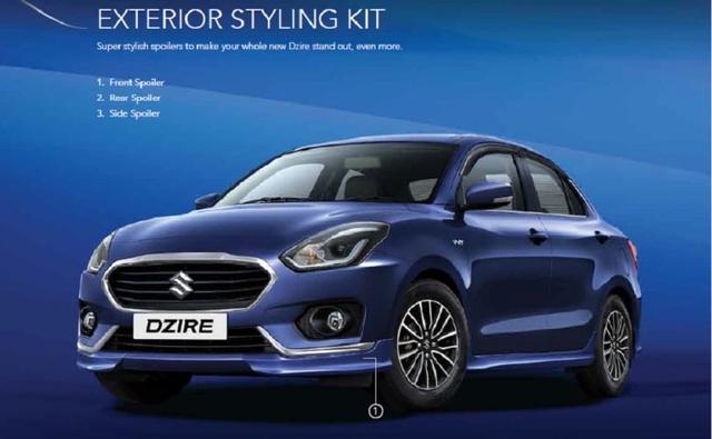 Maruti Suzuki is offering a host of new accessories and styling options on the all-new Dzire subcompact sedan, which can be fitted at any of the company's dealerships.