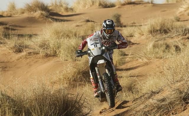 A sand storm during the second half of the stage made things difficult for the riders in Stage 3 of the Afriquia Merzouga Rally. Sherco TVS rider Juan Pedrero is in fifth position overall, while Hero MotoSports rider C S Santosh retained 15th position.