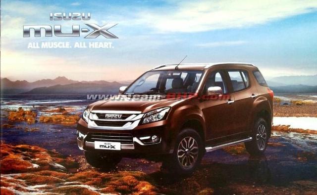 The leaked brochure of the Isuzu MU-X reveals that SUV will be offered in a single engine option with a 5-speed automatic gearbox as standard. It will rival the likes of Toyota Fortuner, Ford Endeavour, and Chevrolet Trailblazer along with the upcoming Volkswagen Tiguan and Skoda Kodiaq as well.