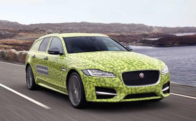 Jaguar has released a set of images of the Jaguar XF Sportbrake wrapped in a unique 'tennis ball print' camouflage as part of its promotional campaign. The wagon will be introduced during this year's Wimbledon series and will rival the likes of the Mercedes-Benz E-Class Estate and the Volvo V90.