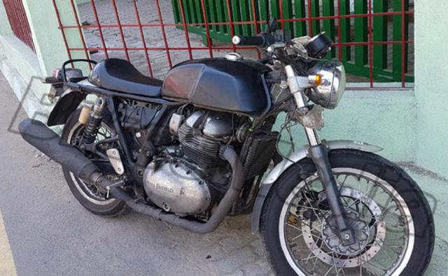 Latest pictures of a new Royal Enfield motorcycle have emerged. The images are of an advanced prototype and the new bike is expected to be the Royal Enfield Continental GT 750, - powered by an all-new parallel-twin engine