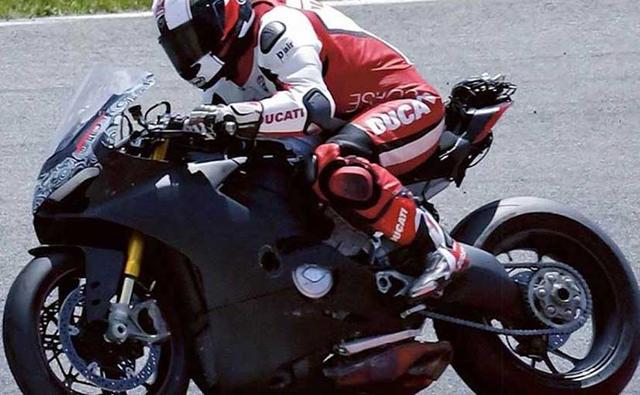 The Ducati V4 superbike is based on the 1,000 cc V4 engine that currently powers the MotoGP Desmosedici race bike. The bike is expected to be unveiled later this year at the EICMA festival in Milan